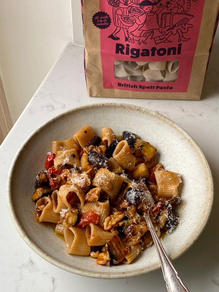 Tomato, Aubergine and Walnut Rigatoni – Northern Pasta Co.