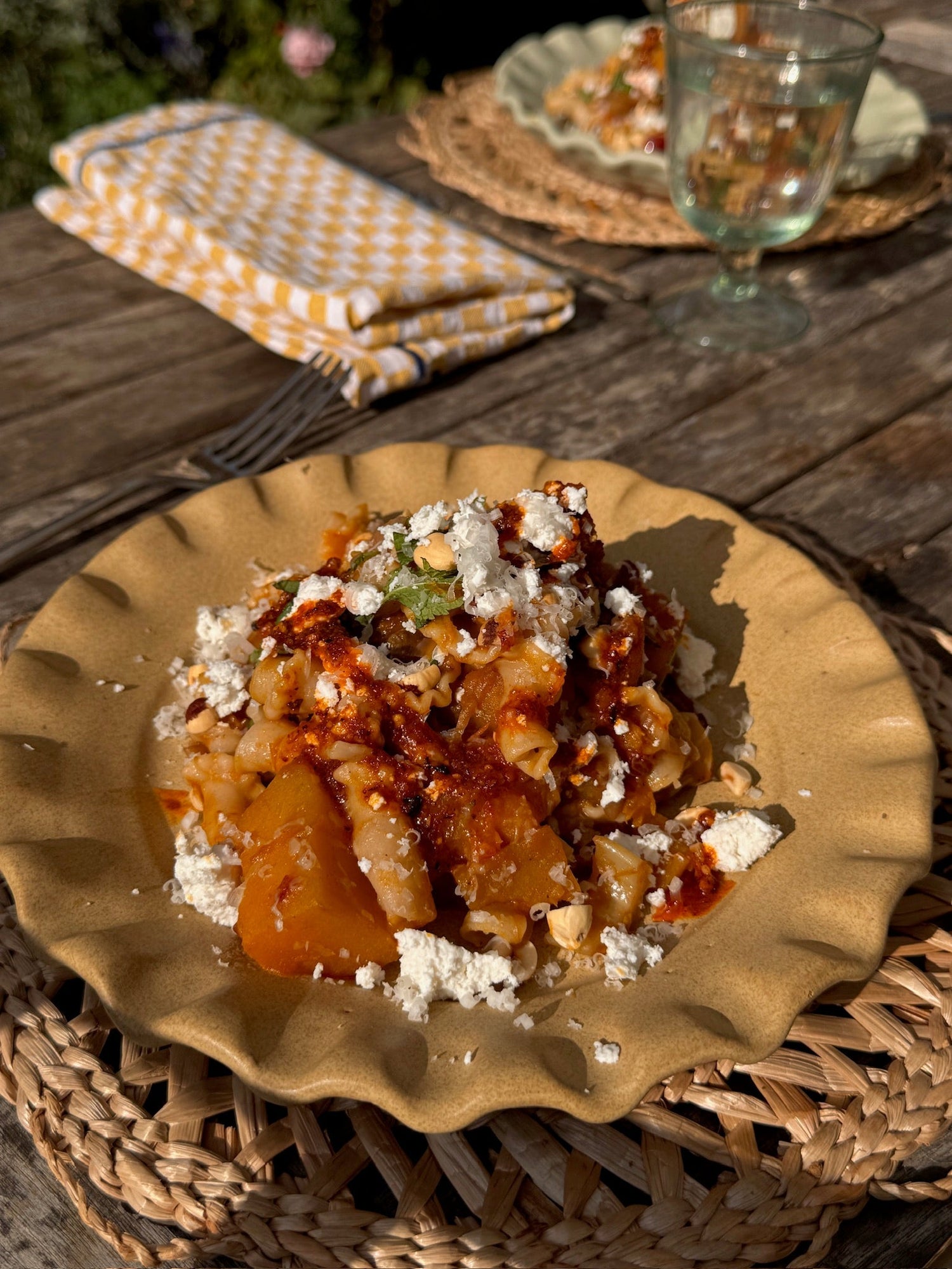 Warm Pumpkin Caponata with Whipped Ricotta, Mint & Hazelnuts by Tommi Miers