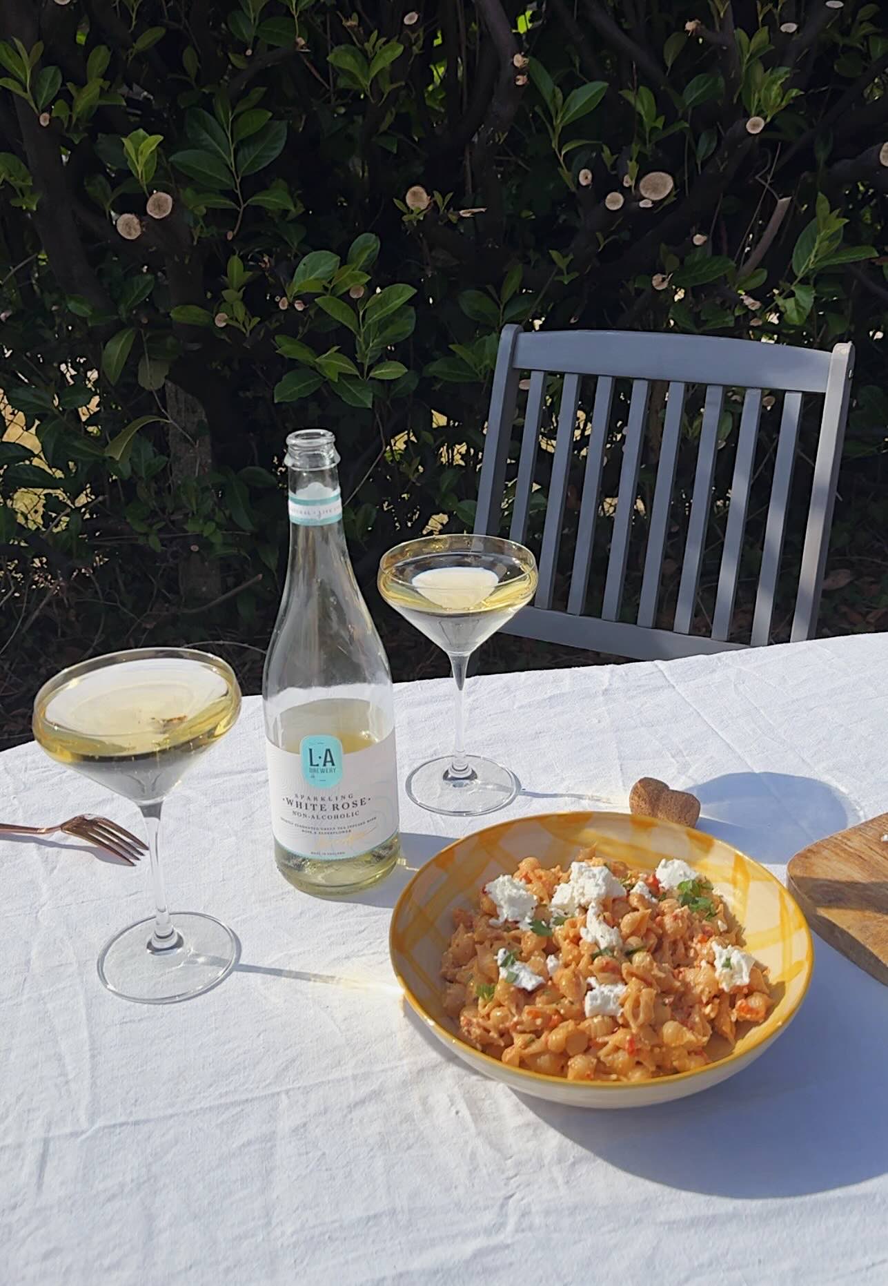 Tirokafteri Pasta- Roasted Pepper and Feta with Conchigliette