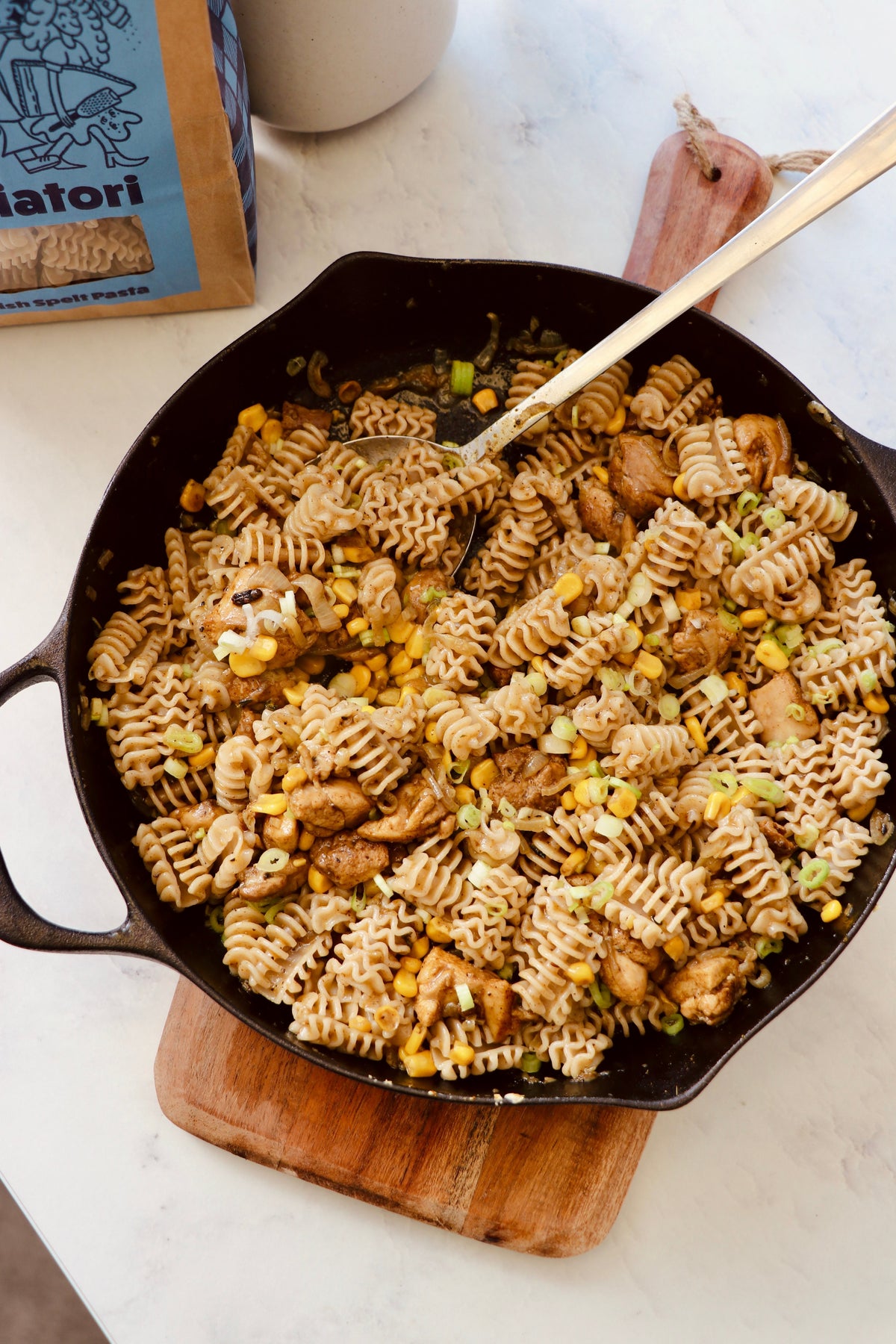 Coconut Curry Chicken & Sweetcorn Pasta