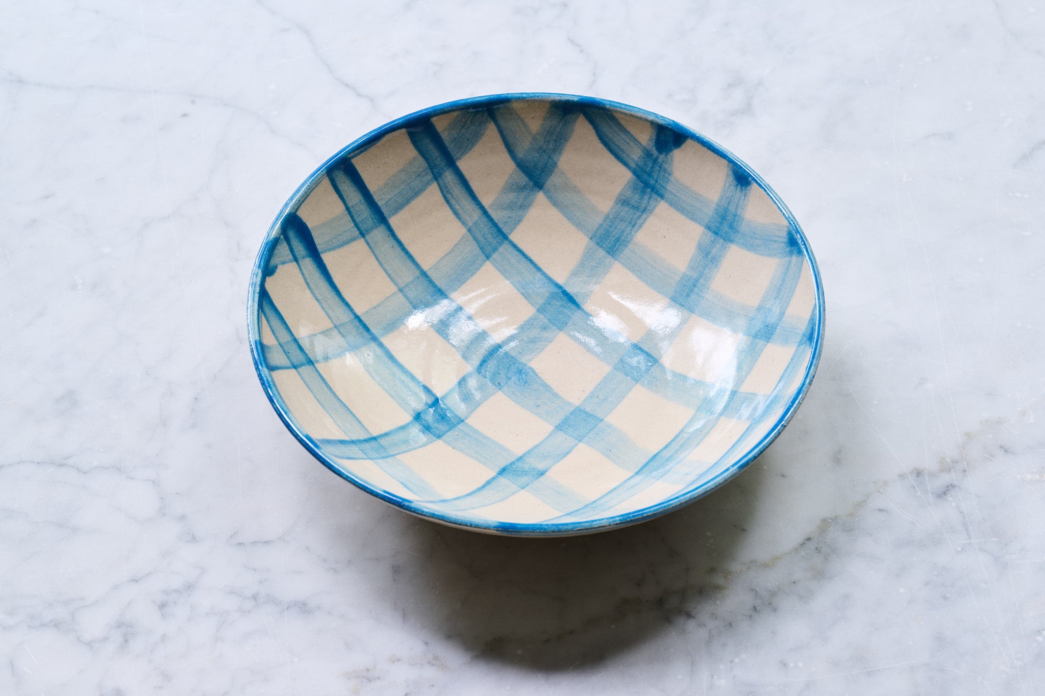 Gingham Pasta Bowl Set of 2