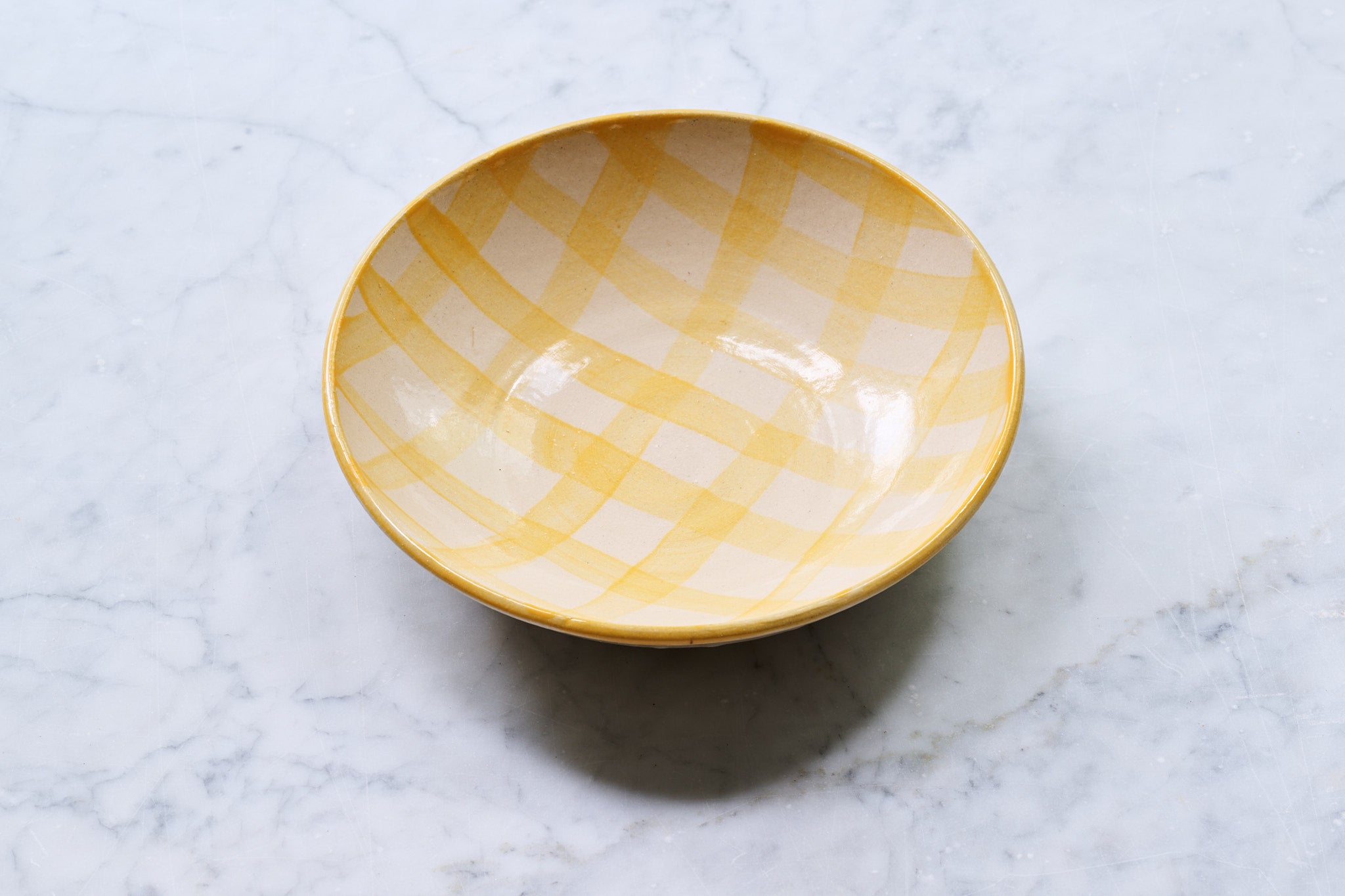 Gingham Pasta Bowl Set of 2