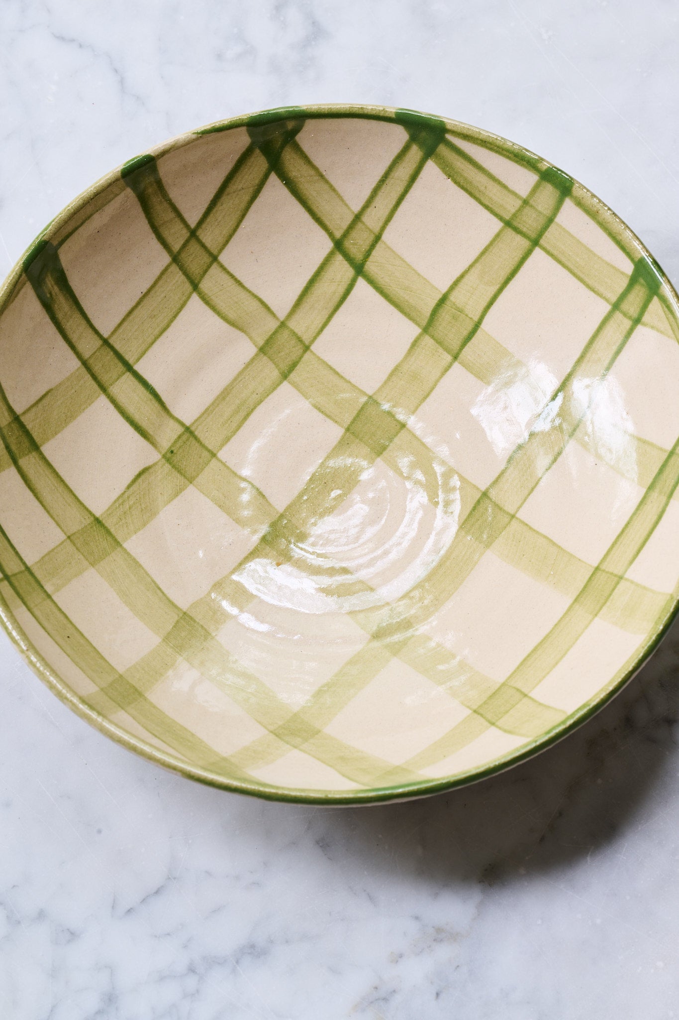 Gingham Pasta Bowl Set of 2