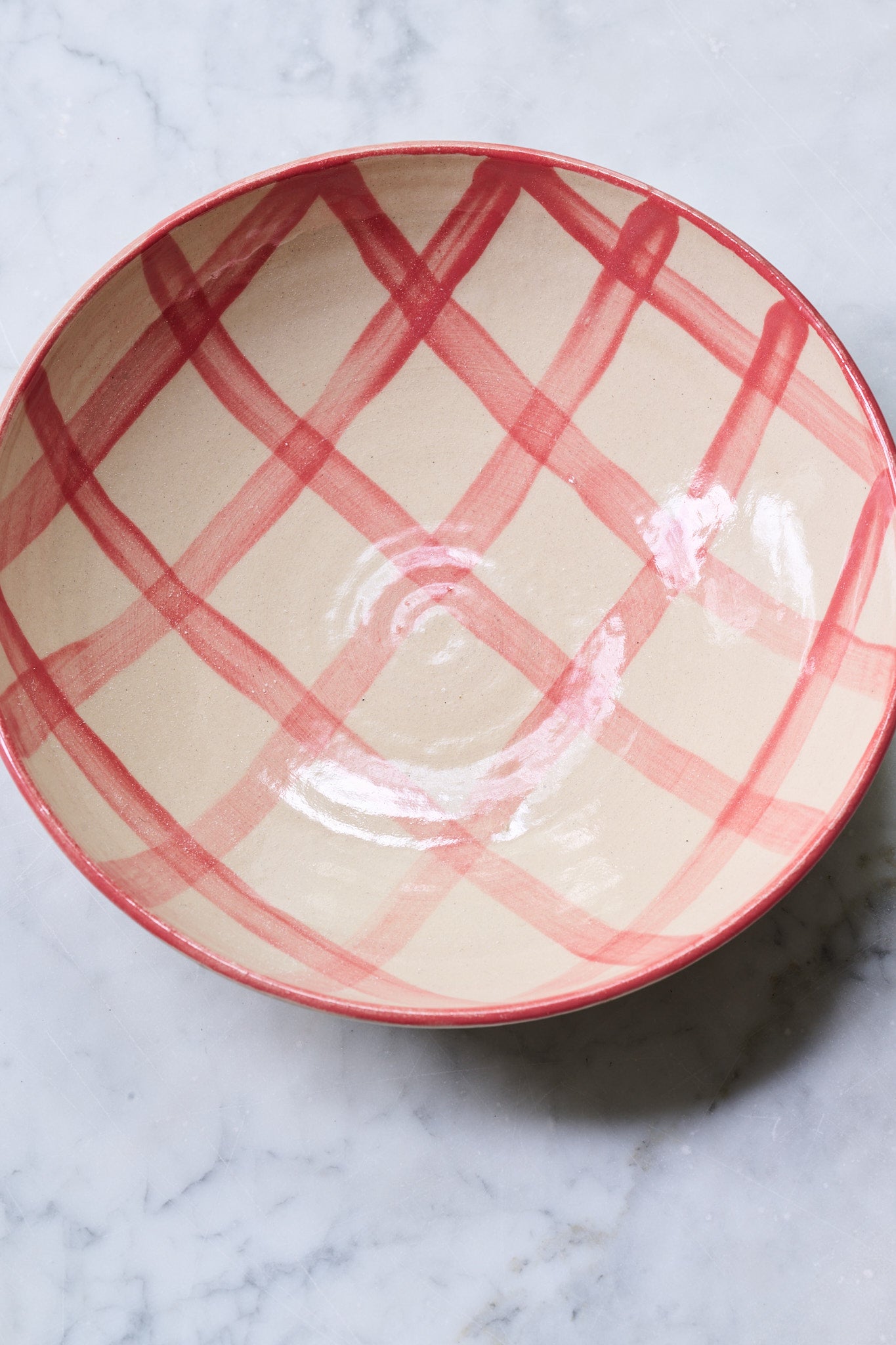 Gingham Pasta Bowl Set of 2