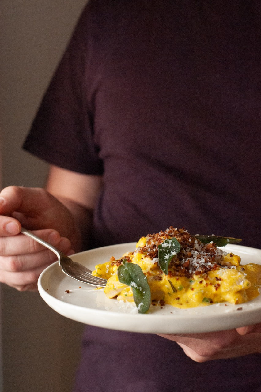 Flora Shedden creates a delicious squash, sage and ricotta recipe with Northern Pasta Casarecce