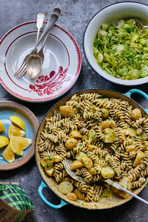 Pesto & potato fusilli