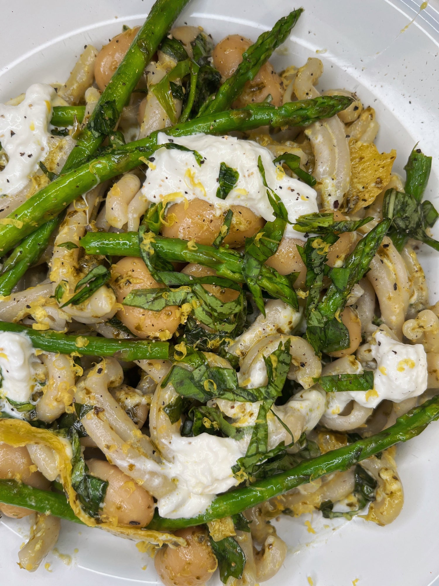 Burrata & Beans, Pesto Pasta with Seasonal Greens