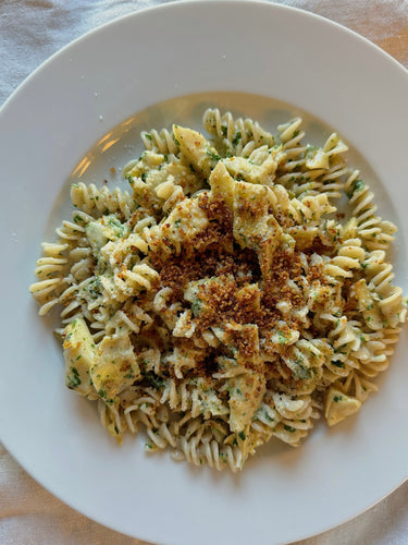 Artichoke and Lemon Fusilli with Lemon Pangrattato