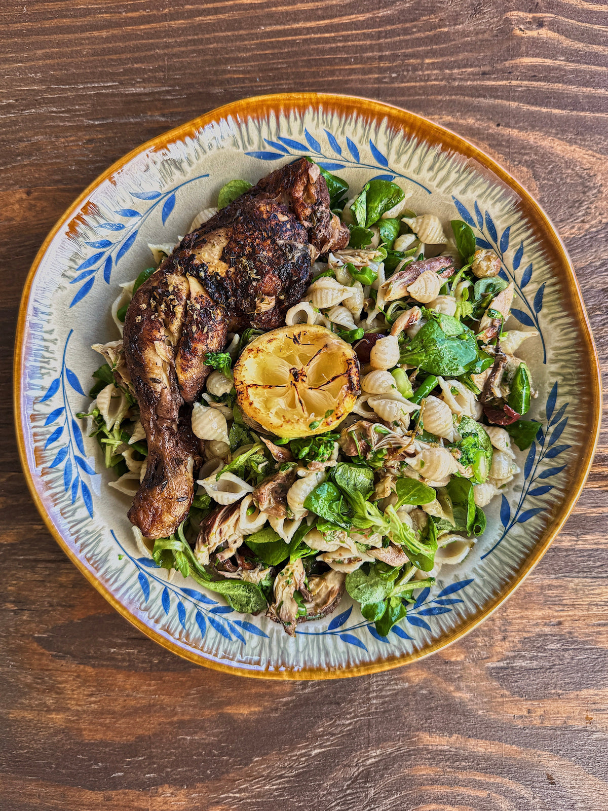 Lemon and Za’atar Roast Chicken with Anchovy and Tenderstem Conchigliette
