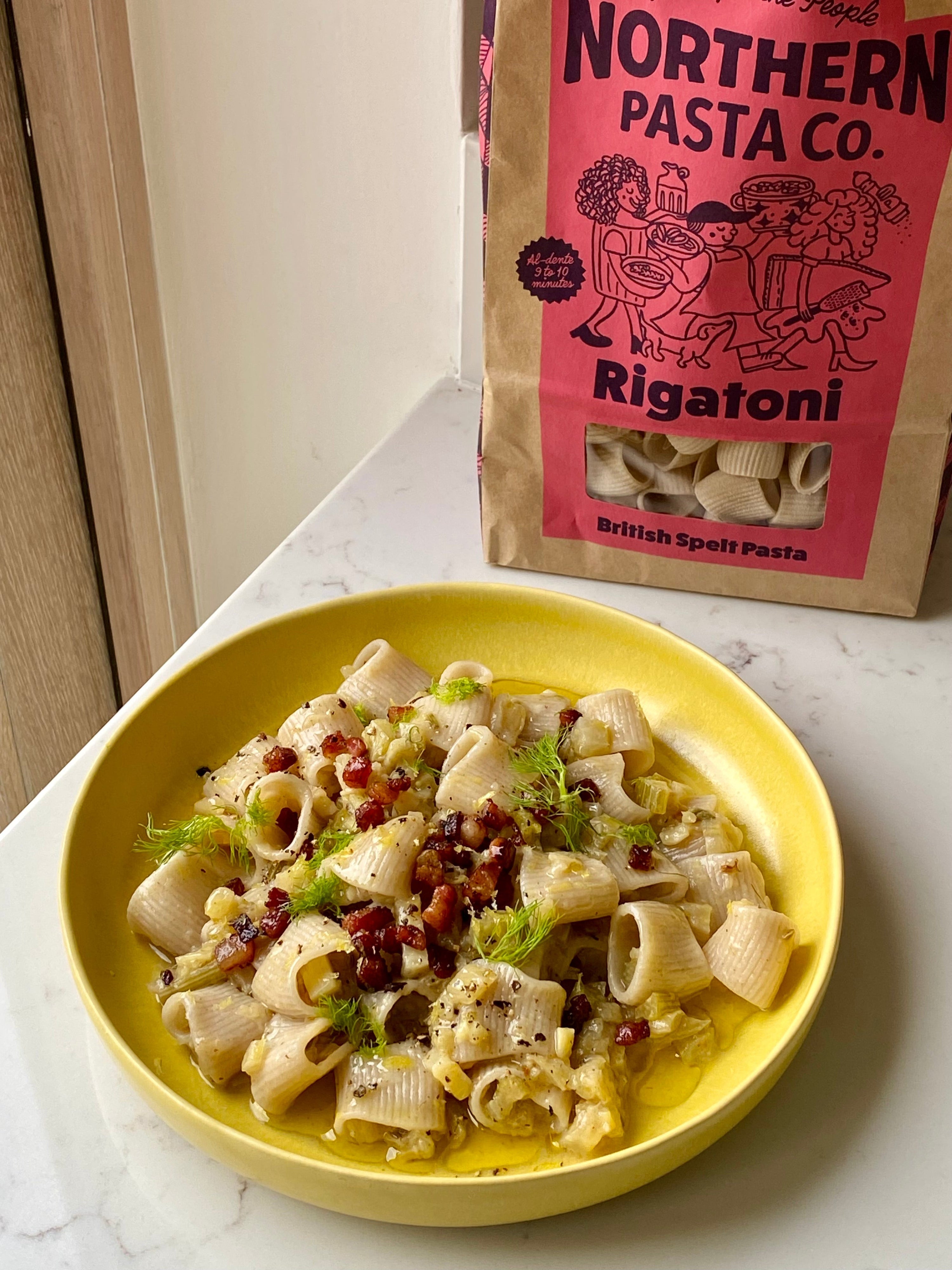 Melted Fennel, Fennel Seed and Pancetta Rigatoni