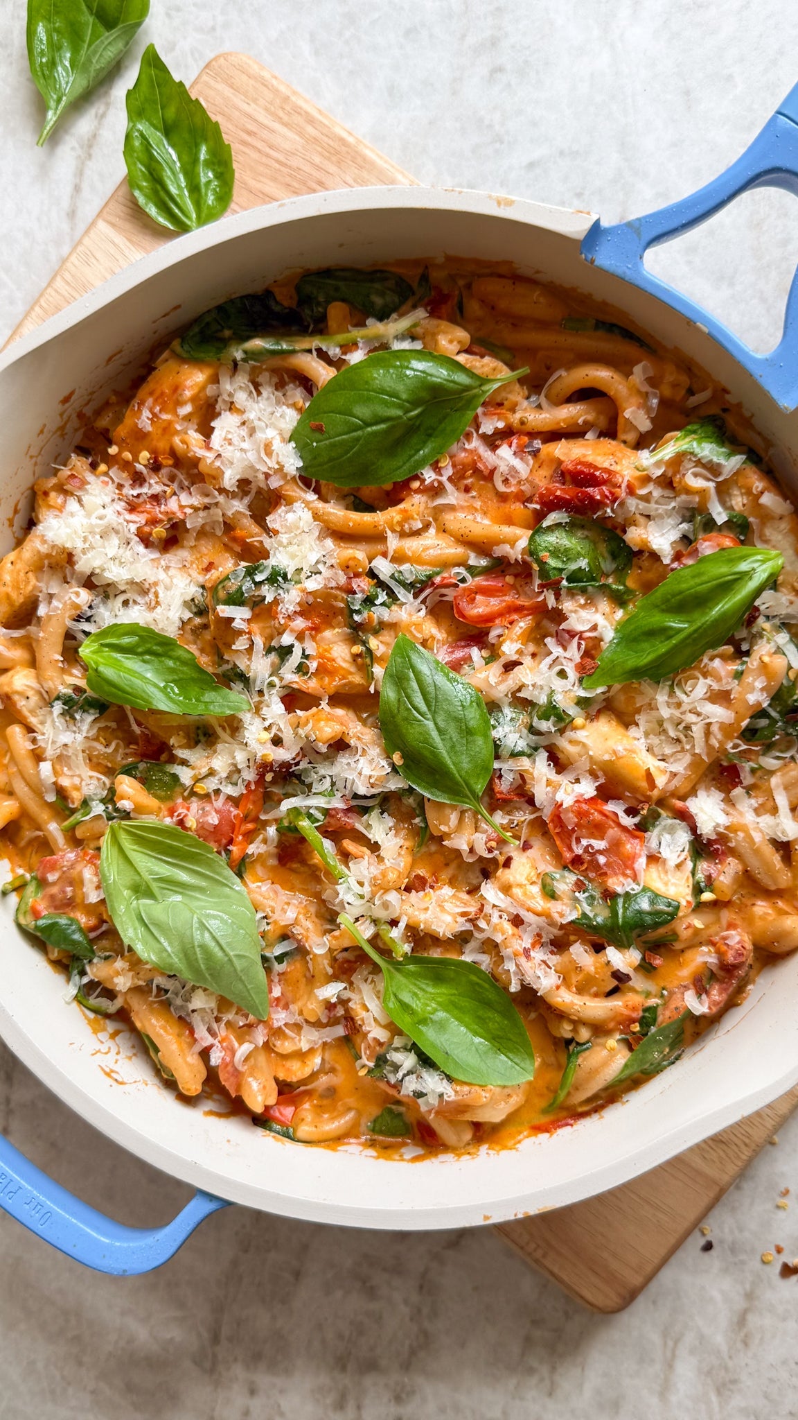 Creamy Tuscan Chicken Casarecce