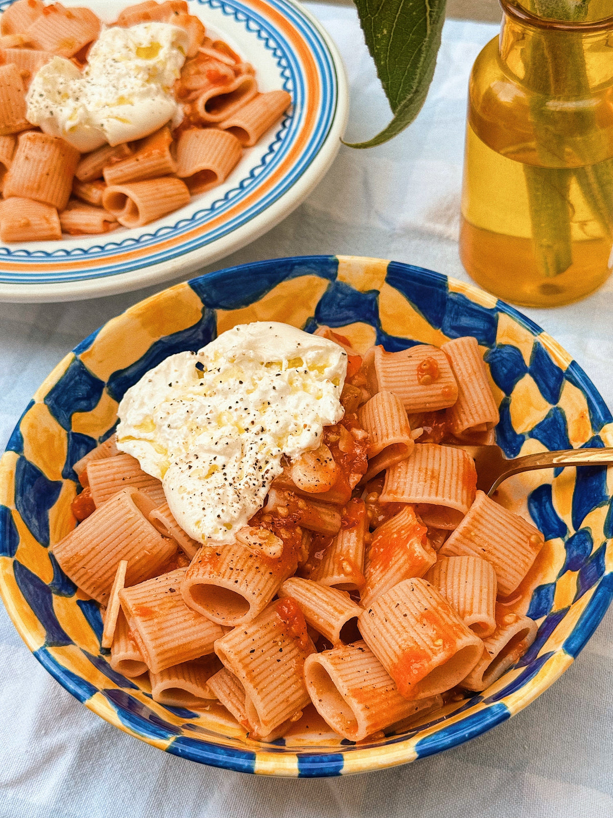 Grated Tomato Sauce and Burrata Rigatoni