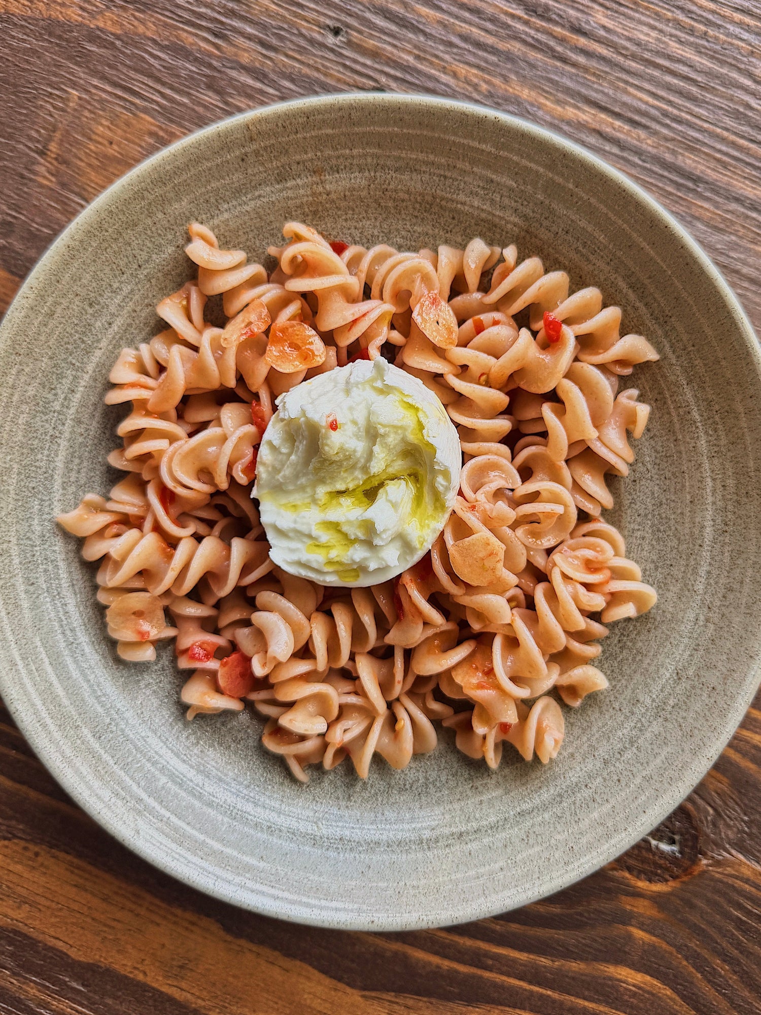 Grated Tomato Fusilli with Buffalo Mozzarella
