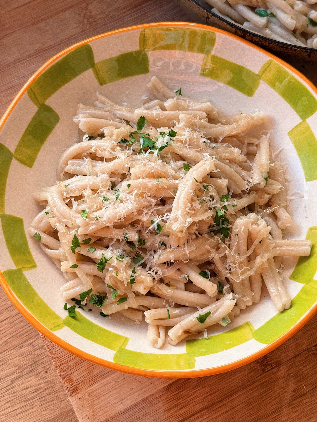 Miso and shallot casarecce
