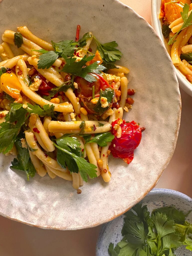 Cherry Tomato, EVOO, and Parsley Pasta