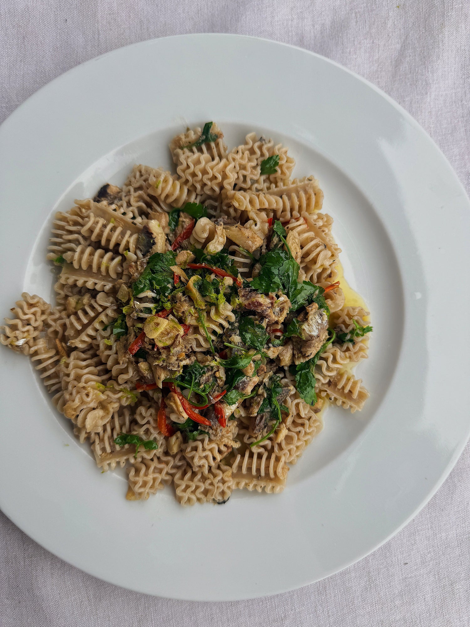 Sardine and Lime Radiatori