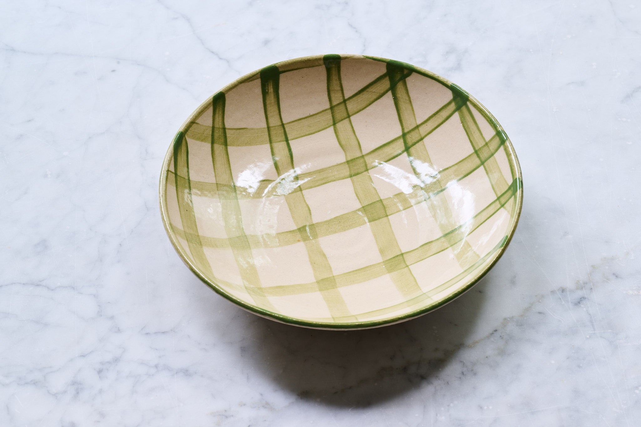 Gingham Pasta Bowl Set of 2