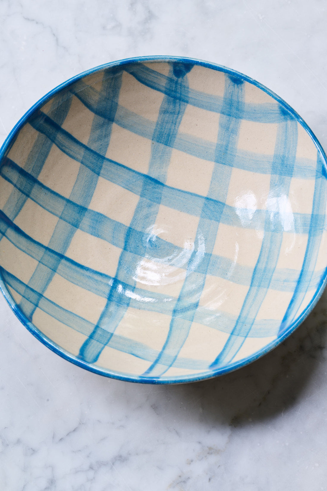 Gingham Pasta Bowl Set of 2