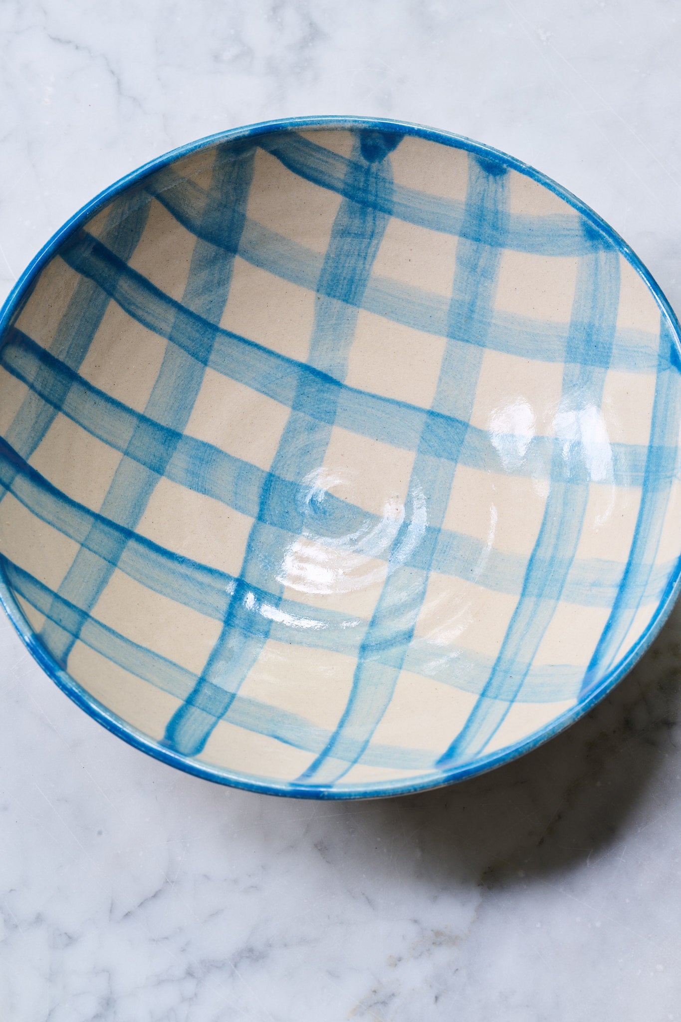 Gingham Pasta Bowl Set of 2