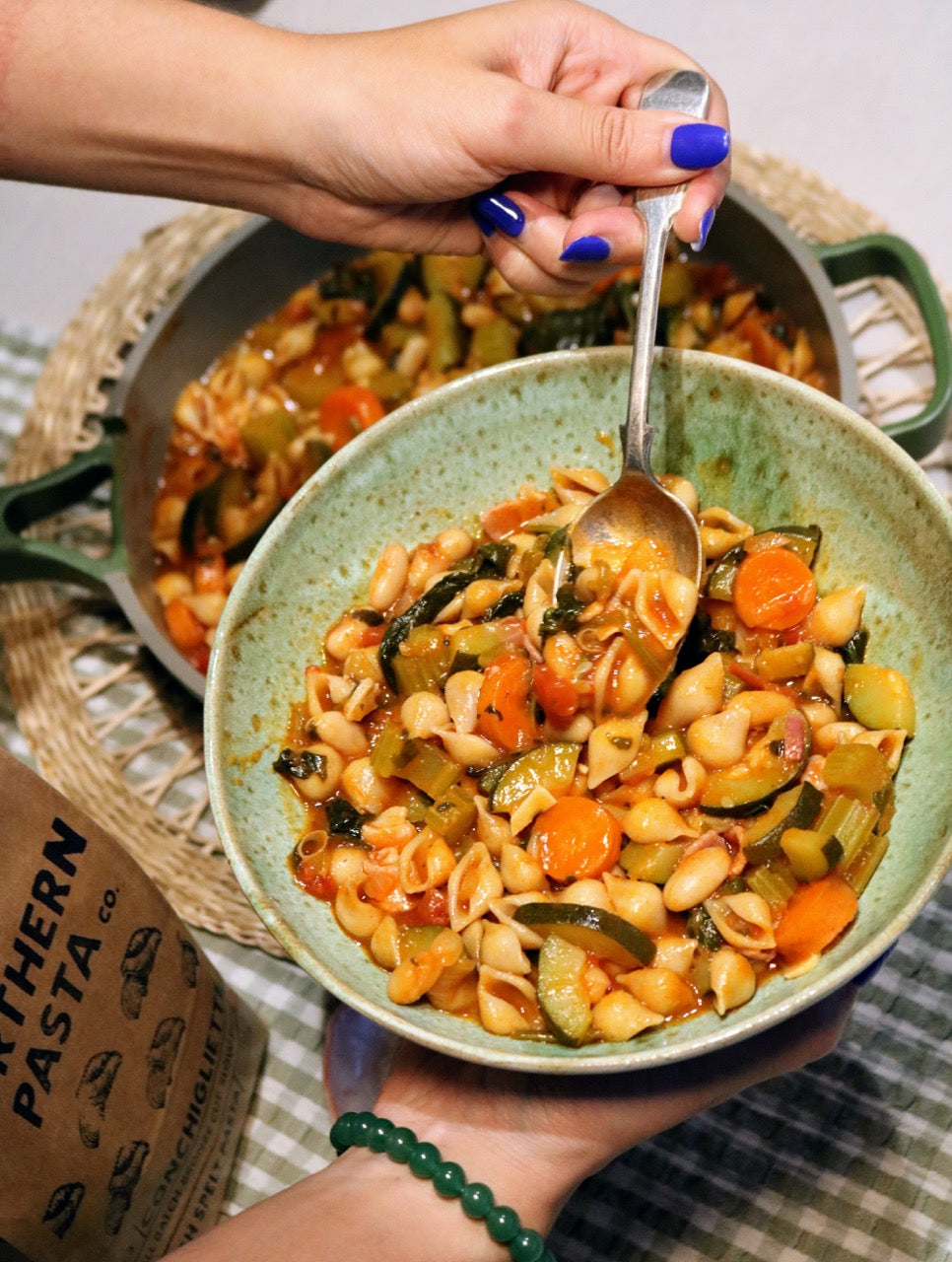 Minestrone made with Northern Pasta Conchigliette